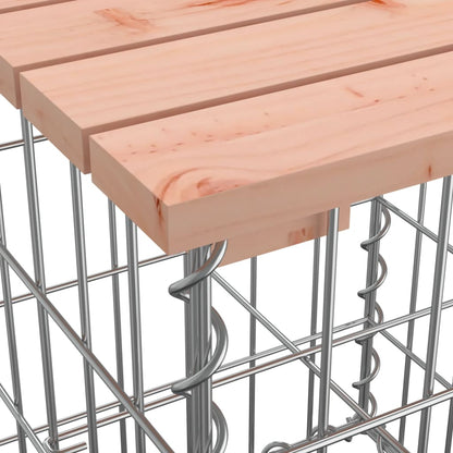 vidaXL Table de jardin en gabion 100x102x72 cm Bois massif douglas