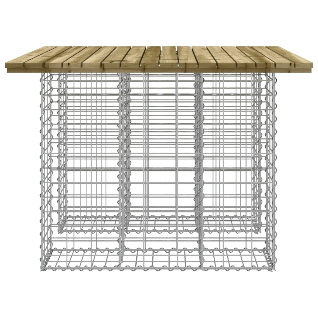 vidaXL Table de jardin en gabion 100x102x72 cm Pin imprégné
