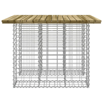 vidaXL Table de jardin en gabion 100x102x72 cm Pin imprégné
