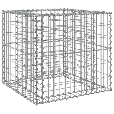 vidaXL Gabionenkorb Silbern 70x70x65 cm Verzinktes Eisen