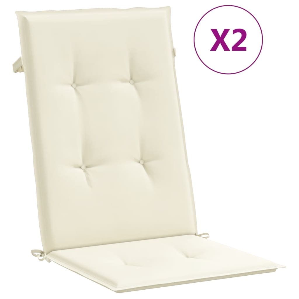 vidaXL Chaises de jardin avec coussins 2 pcs Bois de teck massif