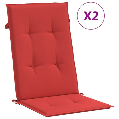 vidaXL Gartenstühle mit Kissen 2 Stk. Massivholz Teak