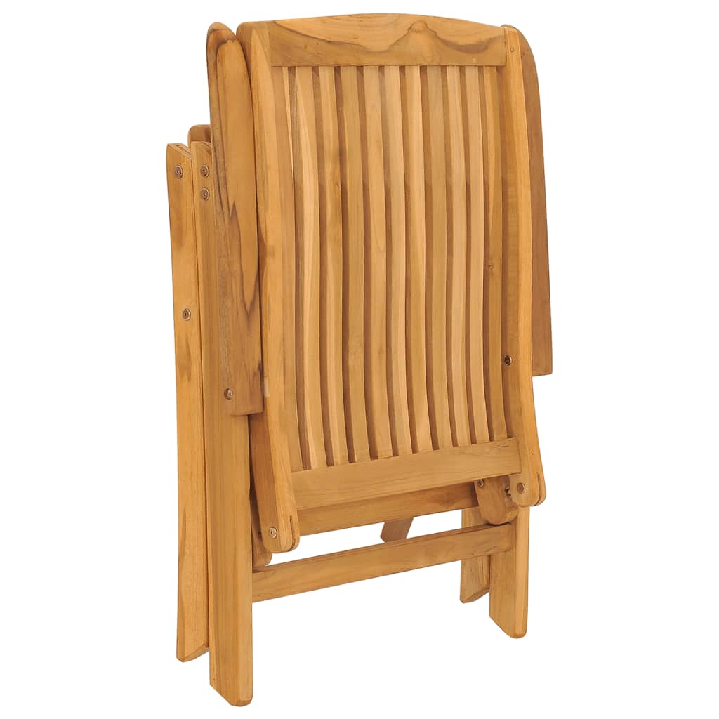 vidaXL Chaises de jardin avec coussins 2 pcs Bois de teck massif
