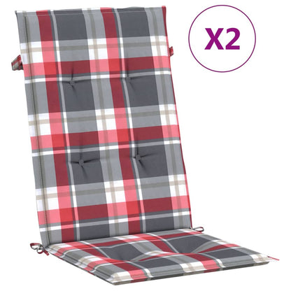 vidaXL Chaises de jardin avec coussins 2 pcs Bois de teck massif
