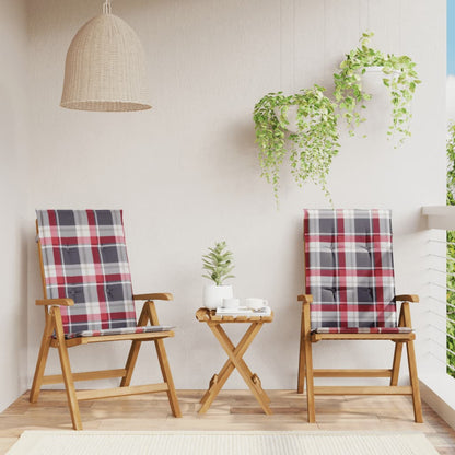 vidaXL Chaises de jardin avec coussins 2 pcs Bois de teck massif