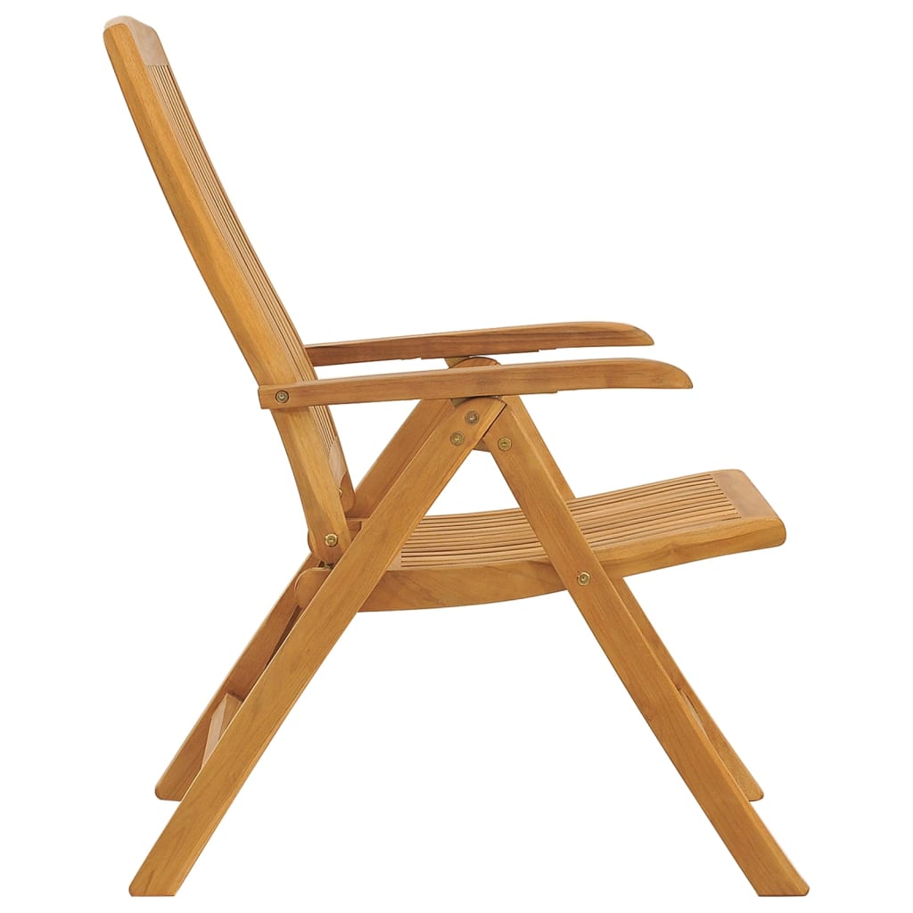 vidaXL Chaises de jardin avec coussins 4 pcs Bois de teck massif