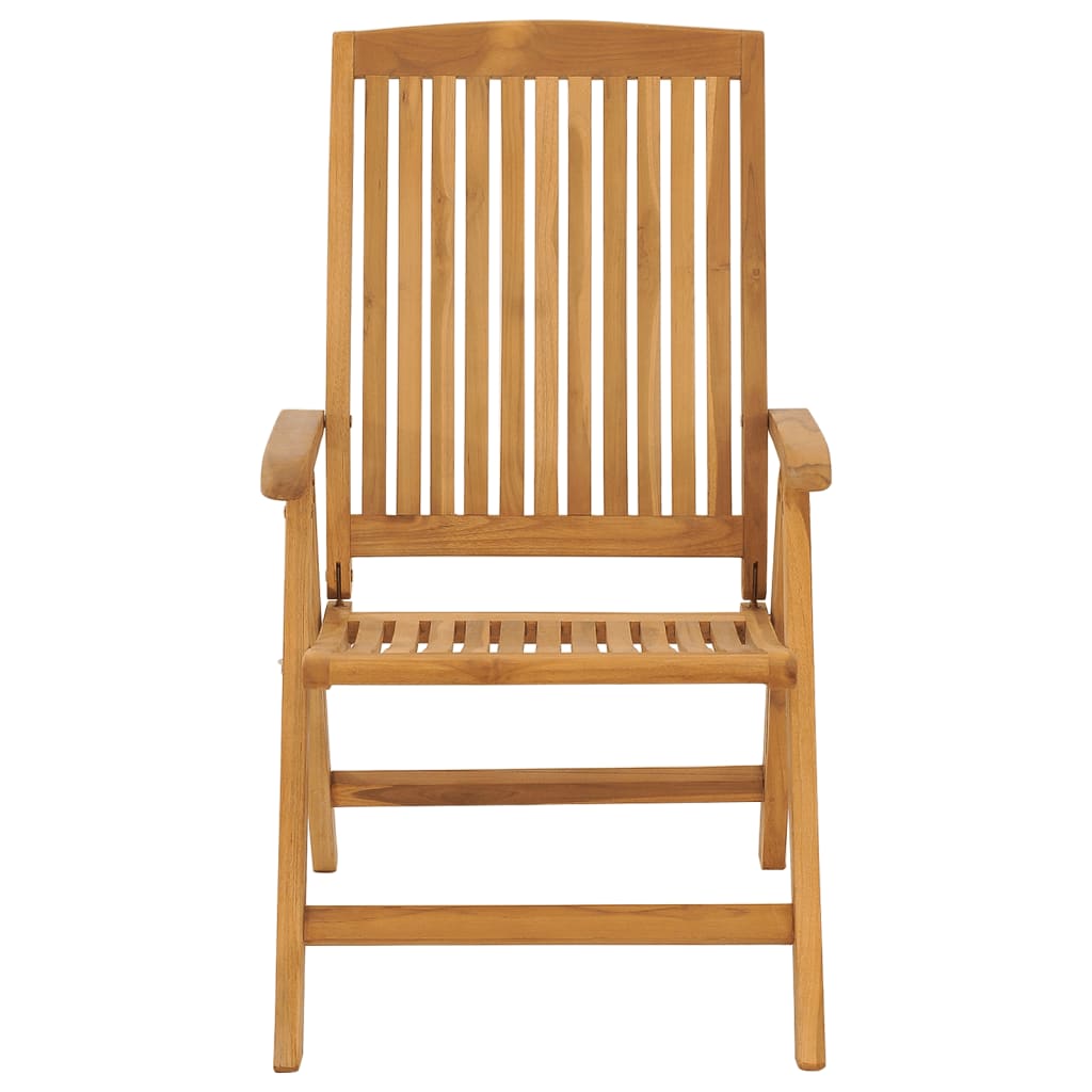 vidaXL Chaises de jardin avec coussins 4 pcs Bois de teck massif