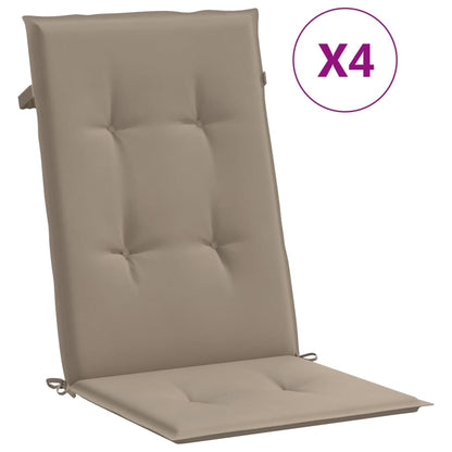 vidaXL Chaises de jardin avec coussins 4 pcs Bois de teck massif
