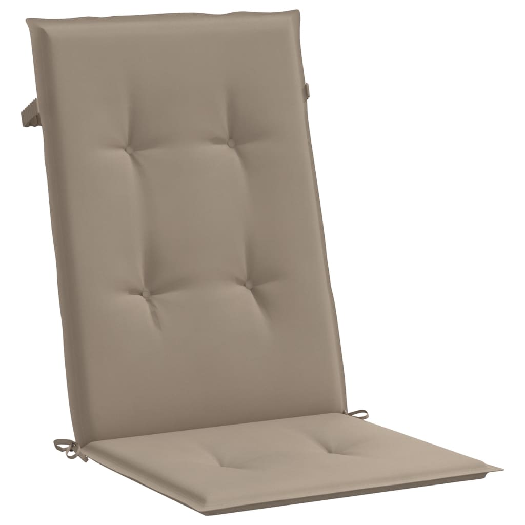 vidaXL Chaises de jardin avec coussins 4 pcs Bois de teck massif