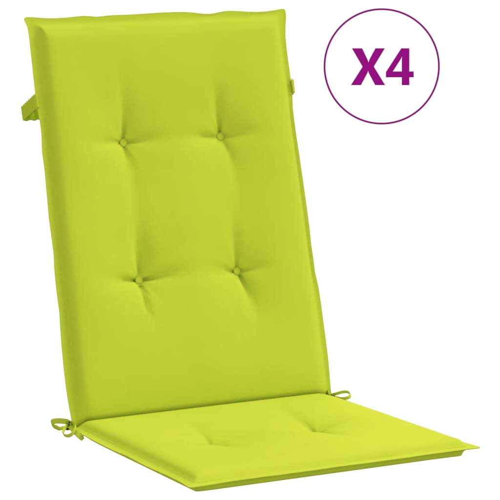 vidaXL Chaises de jardin avec coussins 4 pcs Bois de teck massif