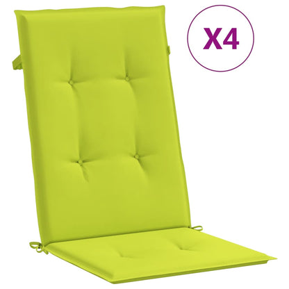 vidaXL Chaises de jardin avec coussins 4 pcs Bois de teck massif