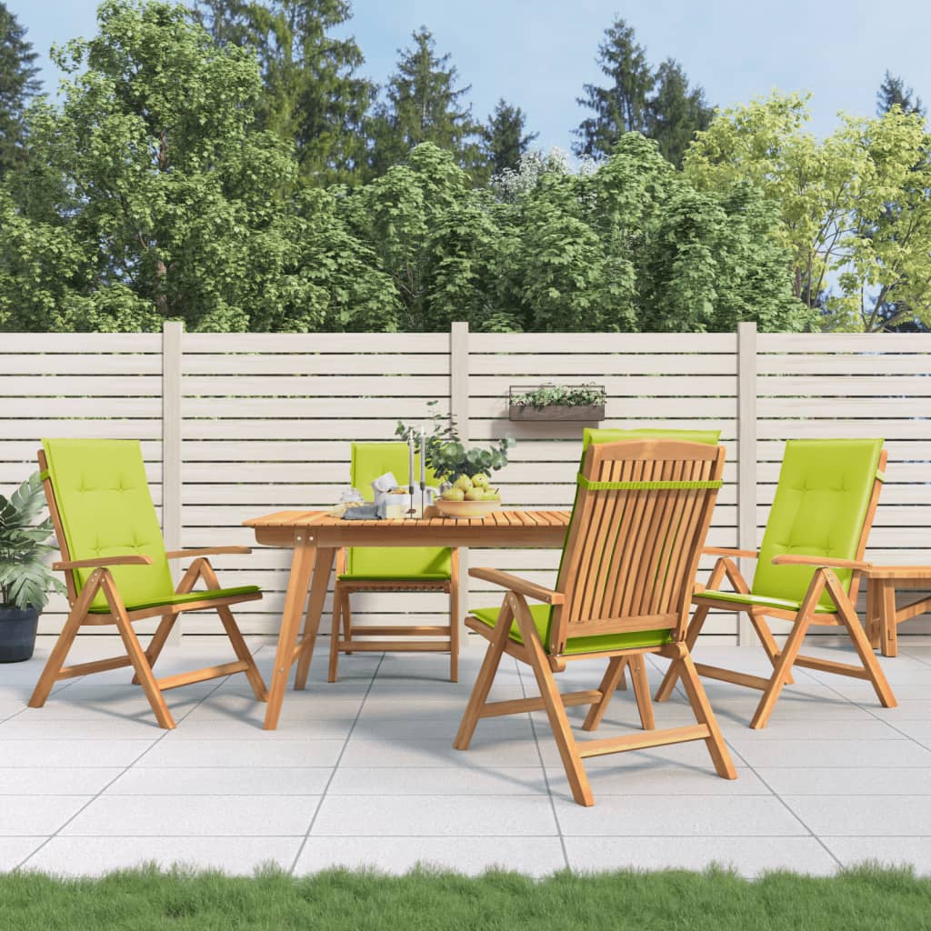 vidaXL Chaises de jardin avec coussins 4 pcs Bois de teck massif