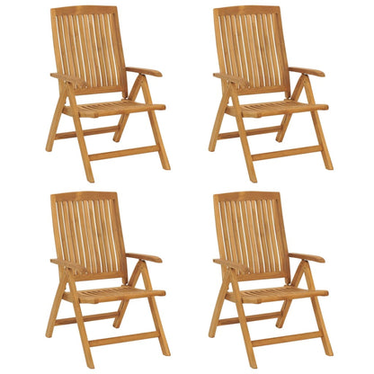 vidaXL Gartenstühle mit Kissen 4 Stk. Massivholz Teak