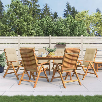 vidaXL Chaises de jardin avec coussins 6 pcs. Bois de teck massif