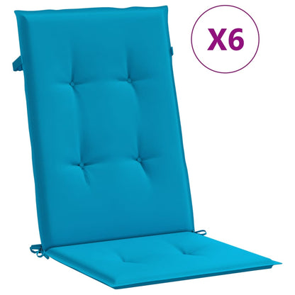 vidaXL Chaises de jardin avec coussins 6 pcs. Bois de teck massif