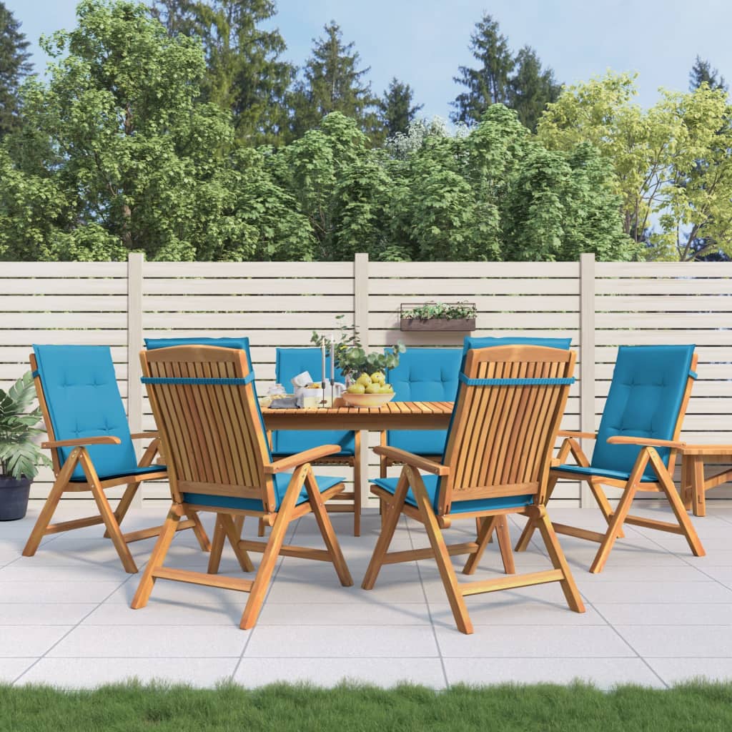 vidaXL Chaises de jardin avec coussins 6 pcs. Bois de teck massif