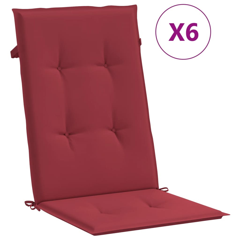 vidaXL Chaises de jardin avec coussins 6 pcs. Bois de teck massif