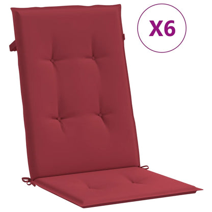 vidaXL Chaises de jardin avec coussins 6 pcs. Bois de teck massif