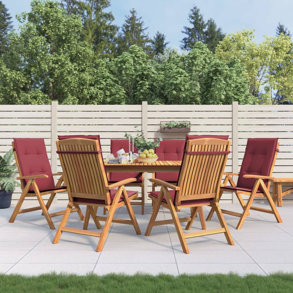 vidaXL Chaises de jardin avec coussins 6 pcs. Bois de teck massif