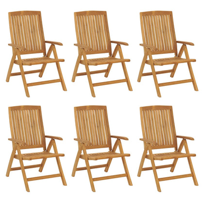 vidaXL Chaises de jardin avec coussins 6 pcs. Bois de teck massif