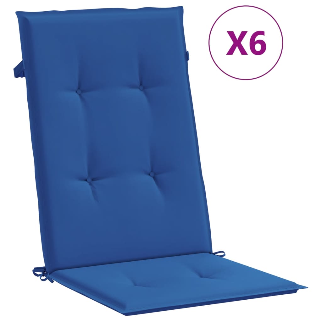 vidaXL Chaises de jardin avec coussins 6 pcs. Bois de teck massif