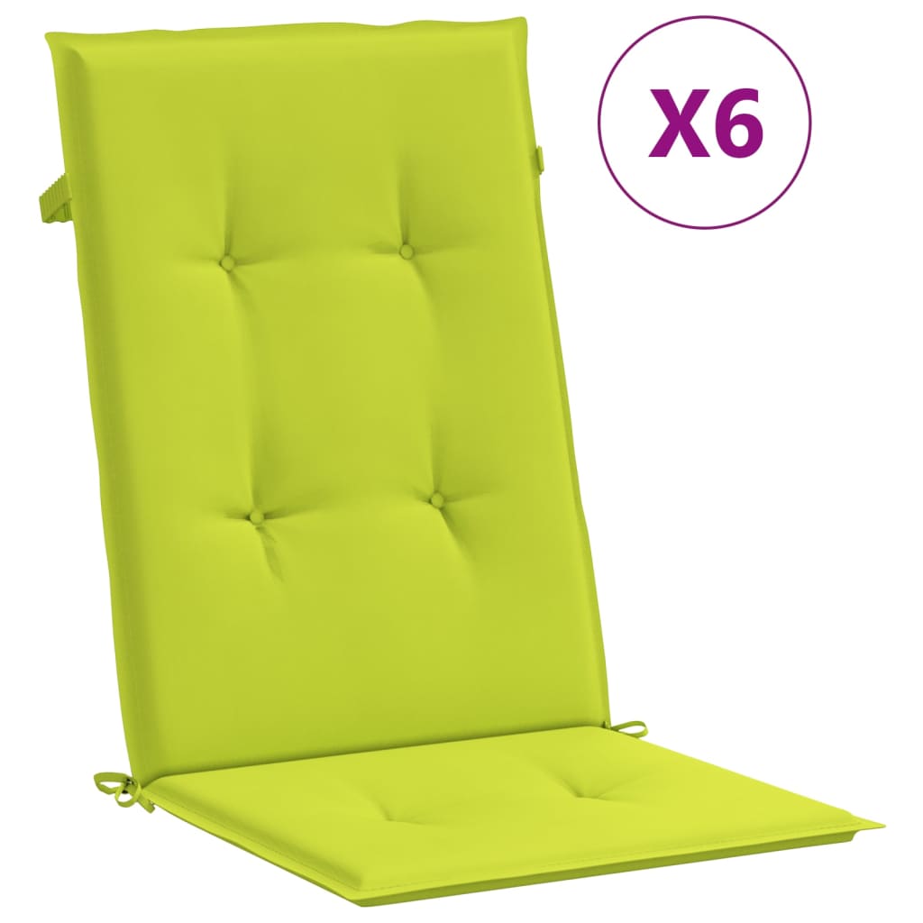 vidaXL Chaises de jardin avec coussins 6 pcs. Bois de teck massif
