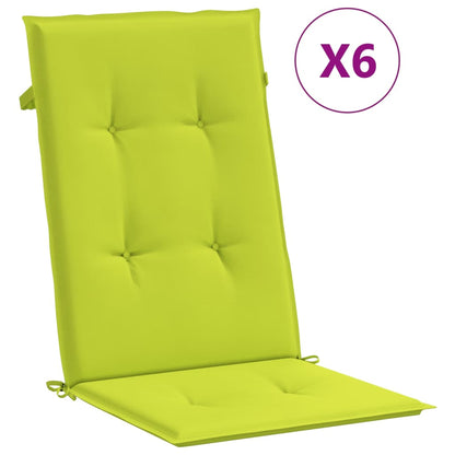 vidaXL Chaises de jardin avec coussins 6 pcs. Bois de teck massif