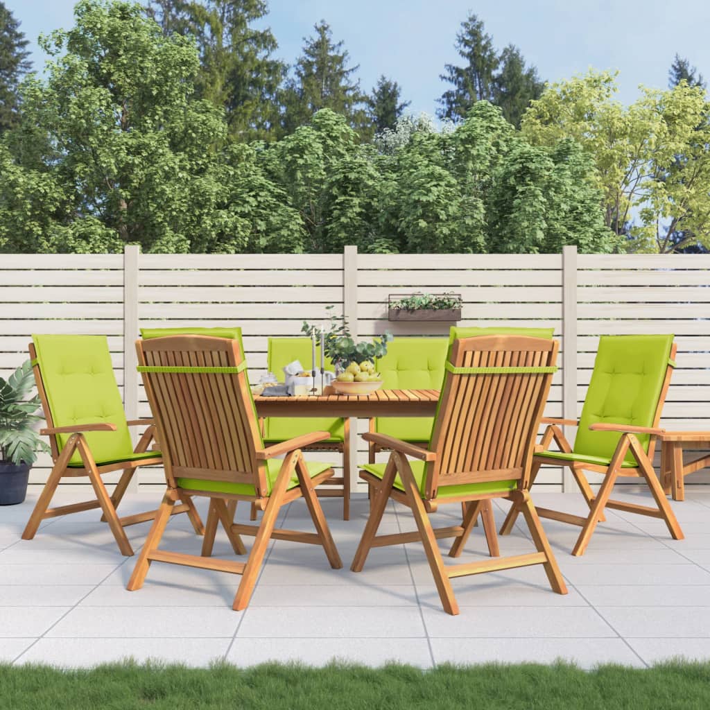 vidaXL Chaises de jardin avec coussins 6 pcs. Bois de teck massif