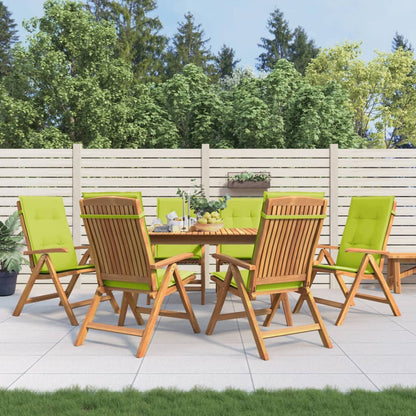 vidaXL Chaises de jardin avec coussins 6 pcs. Bois de teck massif