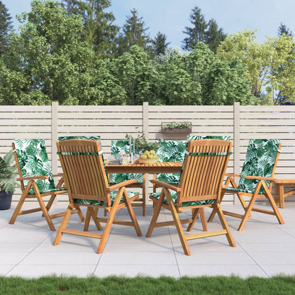vidaXL Chaises de jardin avec coussins 6 pcs. Bois de teck massif