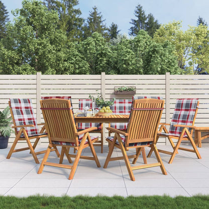 vidaXL Gartenstühle mit Kissen 6 Stk. Massivholz Teak