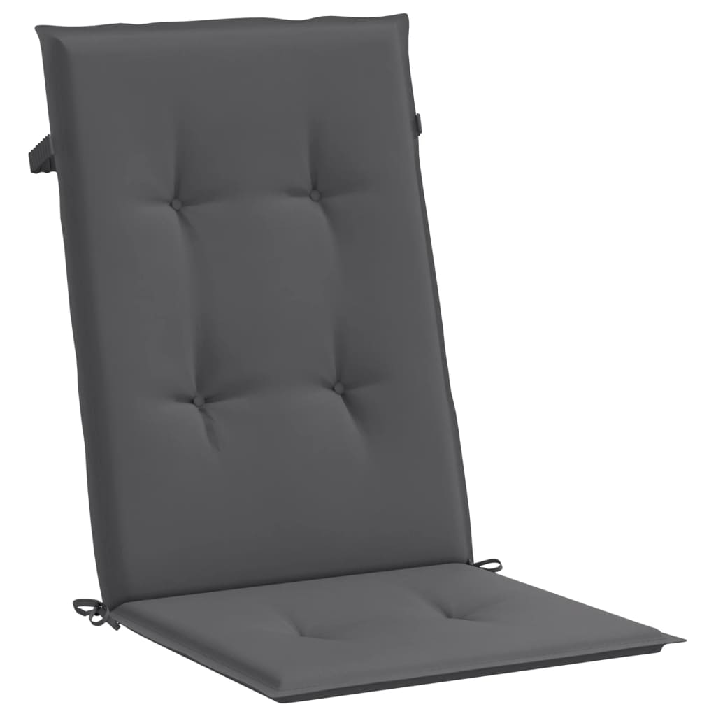 vidaXL Chaises de jardin avec coussins 8 pcs Bois de teck massif