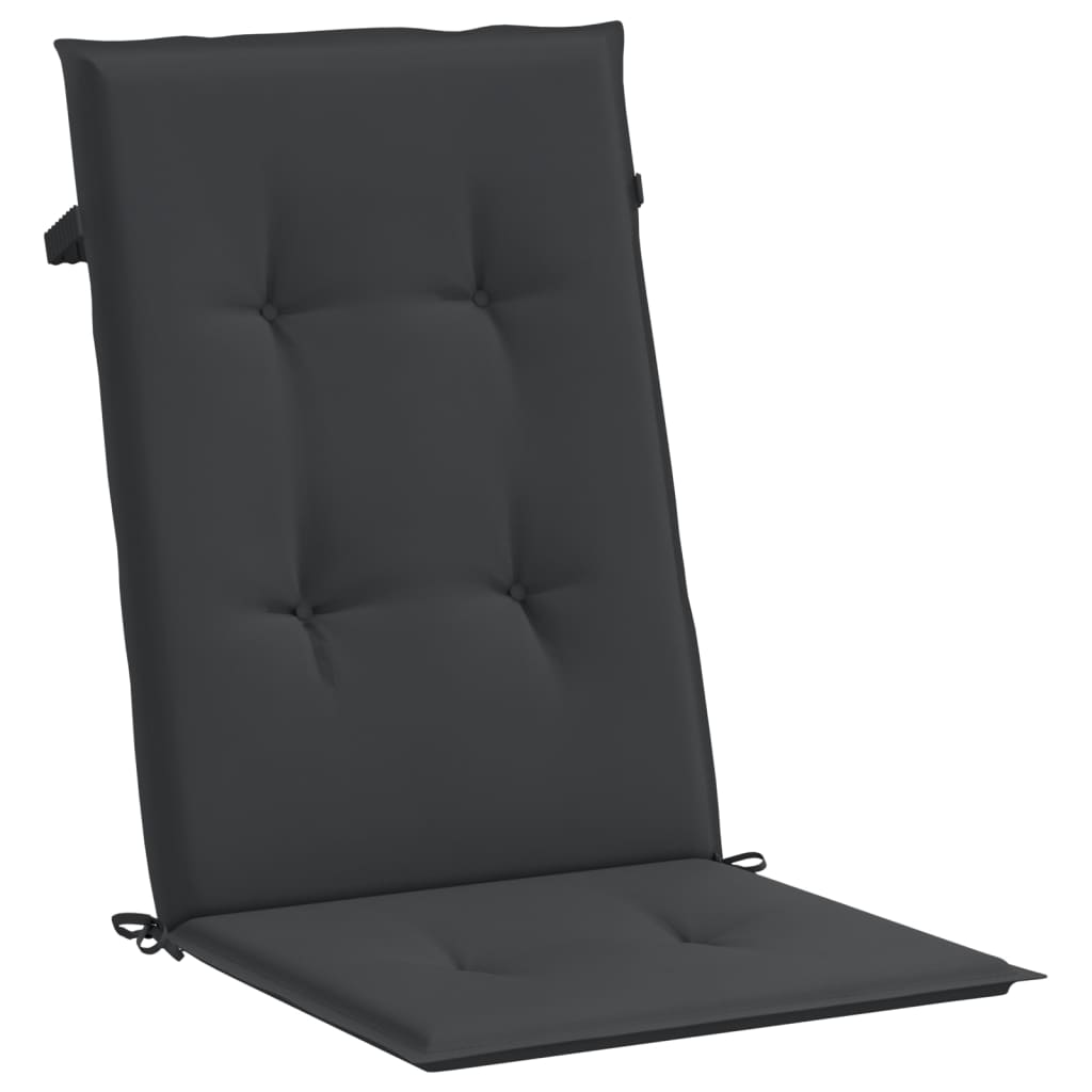 vidaXL Chaises de jardin avec coussins 8 pcs Bois de teck massif