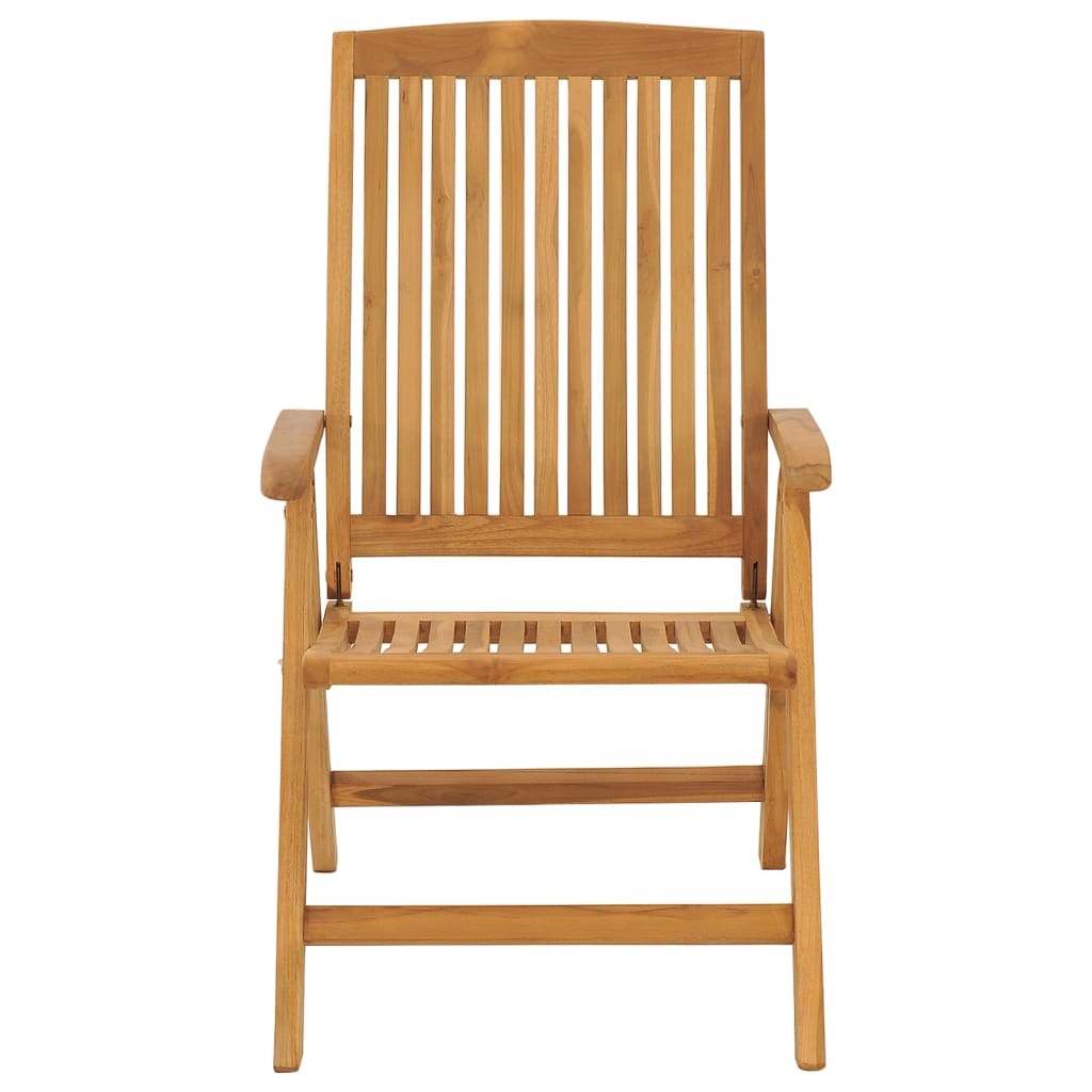 vidaXL Chaises de jardin avec coussins 8 pcs Bois de teck massif