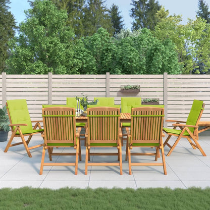 vidaXL Chaises de jardin avec coussins 8 pcs Bois de teck massif