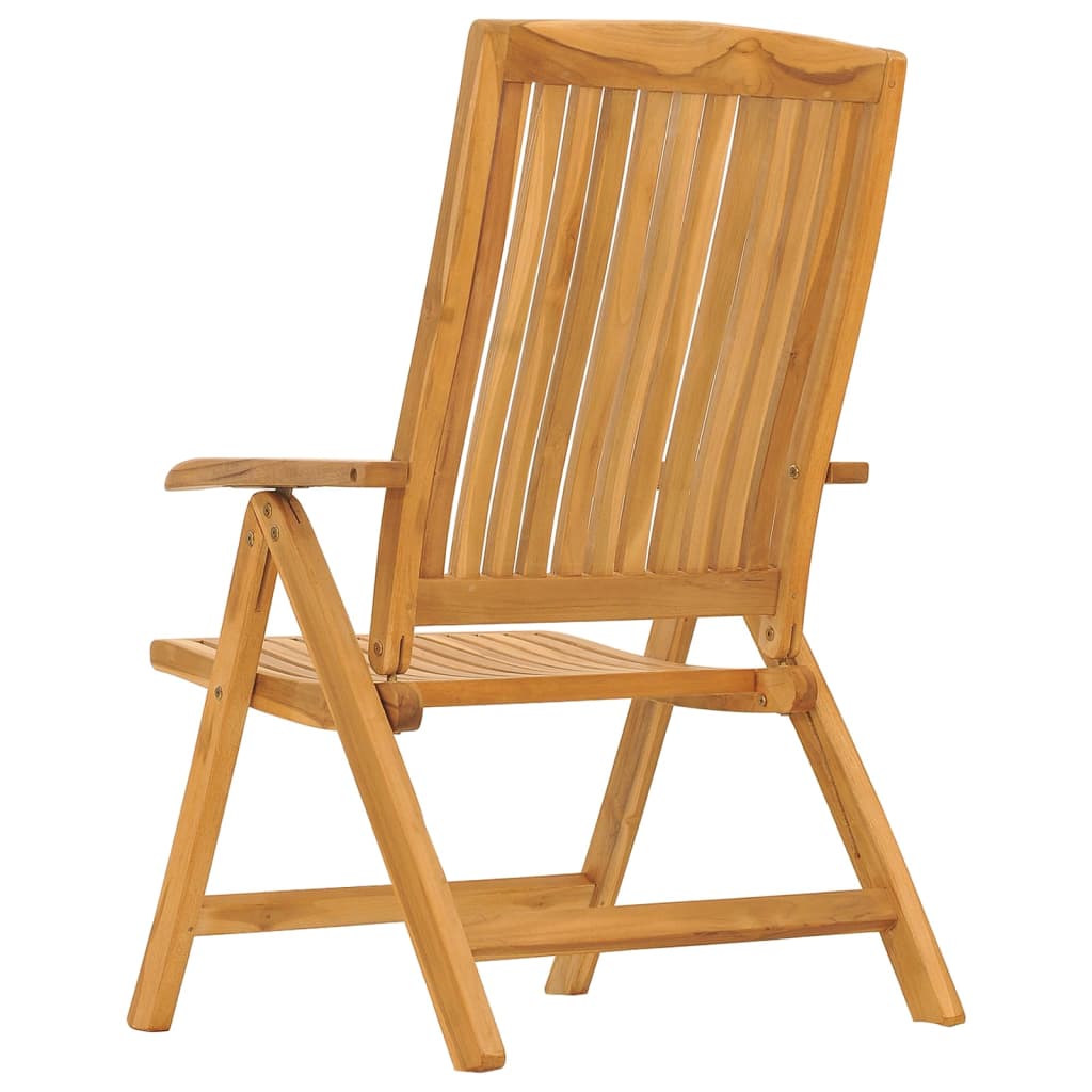 vidaXL Chaises de jardin avec coussins 8 pcs Bois de teck massif