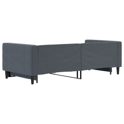 vidaXL Lit de repos gigogne gris foncé 90x200 cm velours