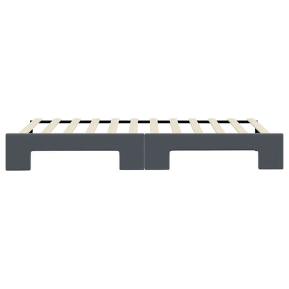 vidaXL Lit de repos gigogne gris foncé 90x200 cm velours