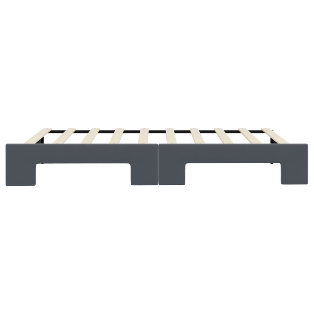 vidaXL Tagesbett Ausziehbar Dunkelgrau 90x190 cm Samt