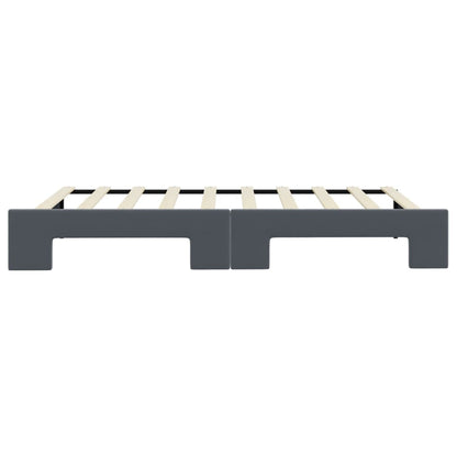 vidaXL Tagesbett Ausziehbar Dunkelgrau 90x190 cm Samt