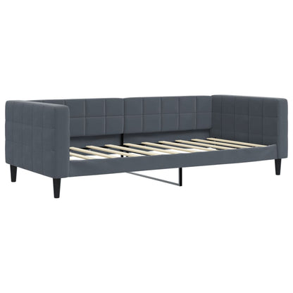 vidaXL Tagesbett Ausziehbar Dunkelgrau 90x190 cm Samt