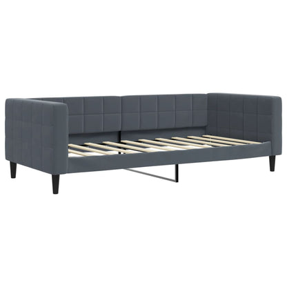 vidaXL Tagesbett Ausziehbar mit Schubladen Dunkelgrau 90x190 cm Samt