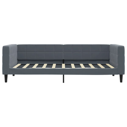vidaXL Tagesbett Ausziehbar mit Schubladen Dunkelgrau 90x190 cm Samt