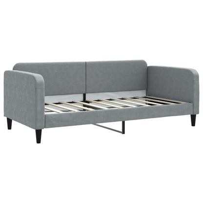 vidaXL Tagesbett Ausziehbar mit Schubladen Hellgrau 90x190 cm Stoff