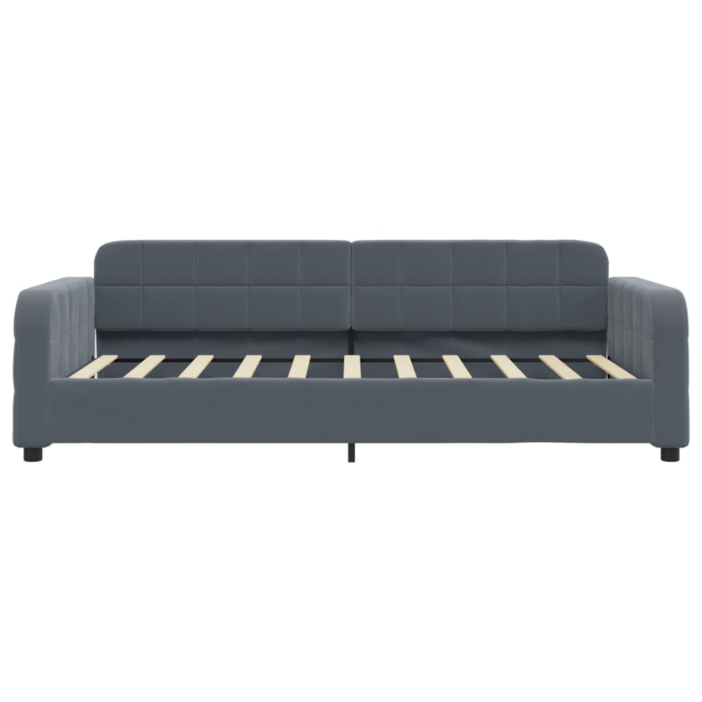 vidaXL Tagesbett mit Matratze Dunkelgrau 90x190 cm Samt