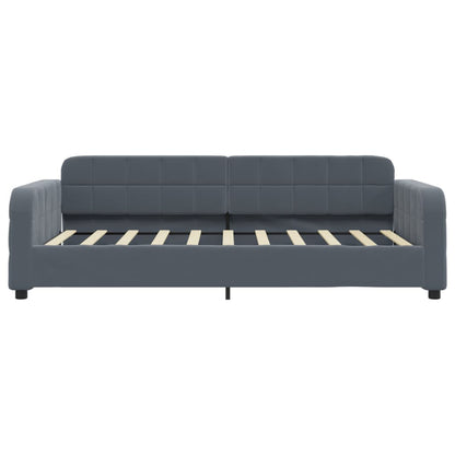 vidaXL Tagesbett mit Matratze Dunkelgrau 90x190 cm Samt