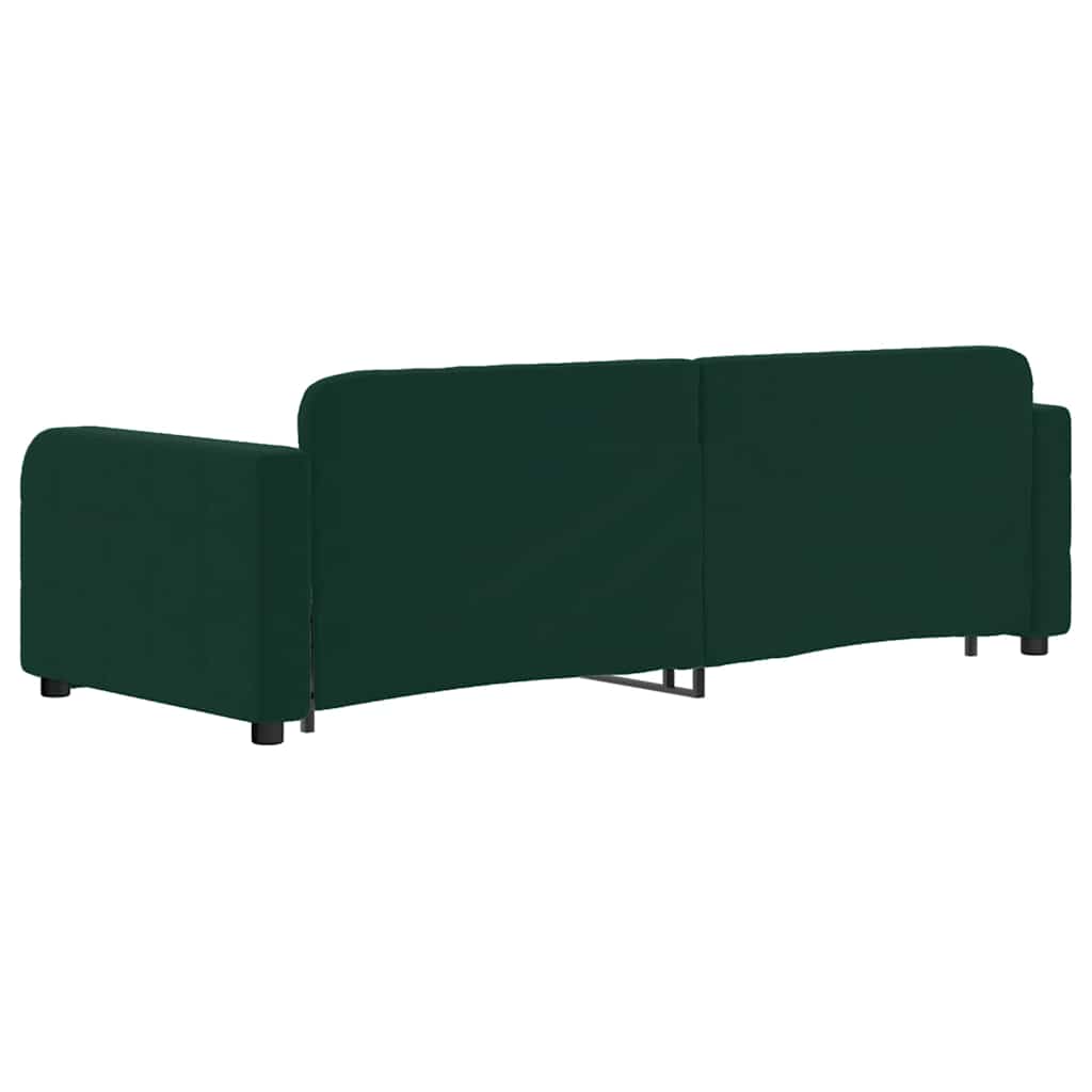 vidaXL Tagesbett Ausziehbar Dunkelgrün 80x200 cm Samt