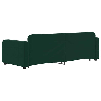 vidaXL Tagesbett Ausziehbar Dunkelgrün 80x200 cm Samt