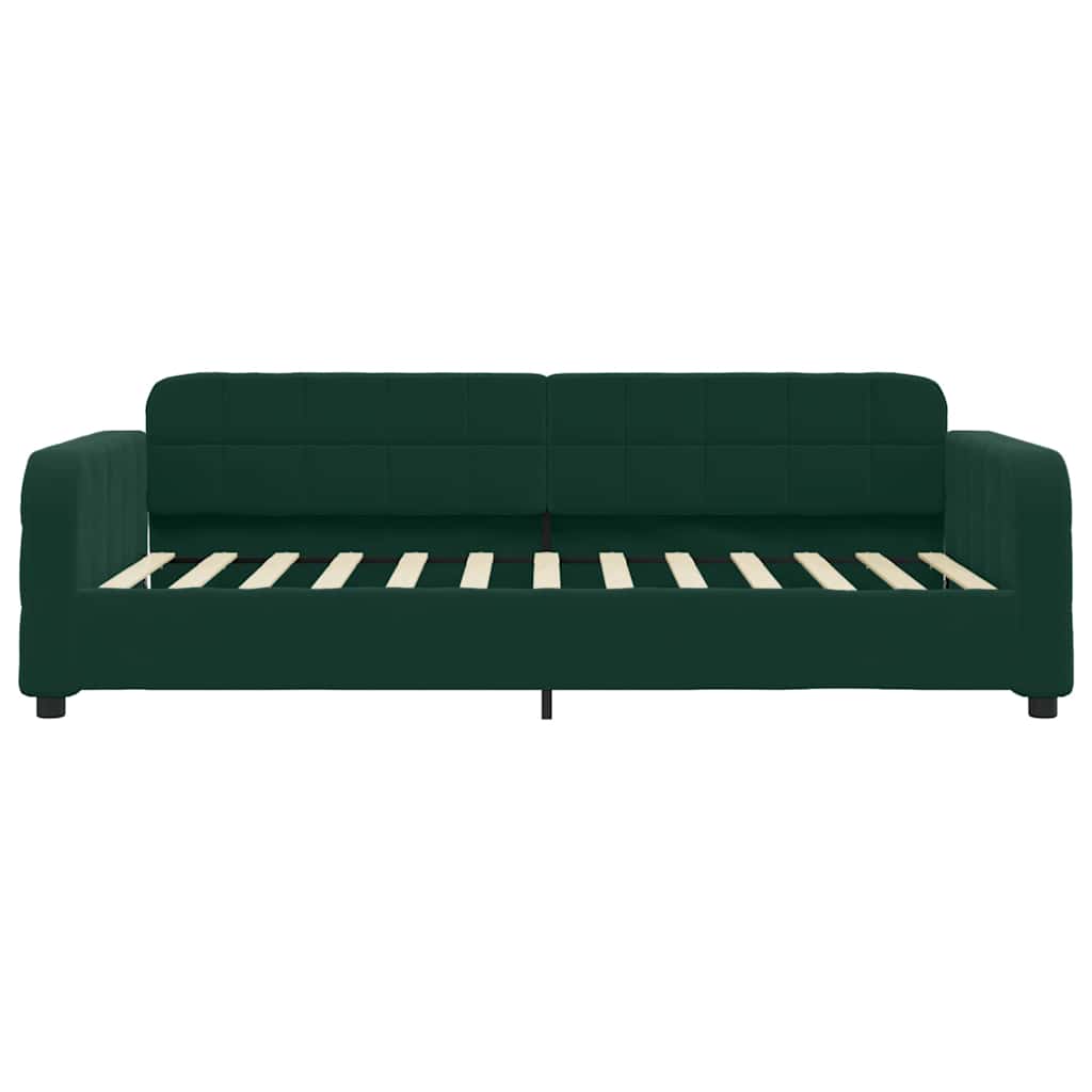 vidaXL Tagesbett Ausziehbar Dunkelgrün 80x200 cm Samt