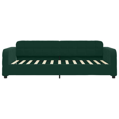 vidaXL Tagesbett Ausziehbar Dunkelgrün 80x200 cm Samt